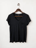 Cable & Gauge Solid Black Women Tshirt Size - M