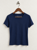 Fruit of the Loom Navy Blue 100% Cotton Crewneck T-Shirt - Size S