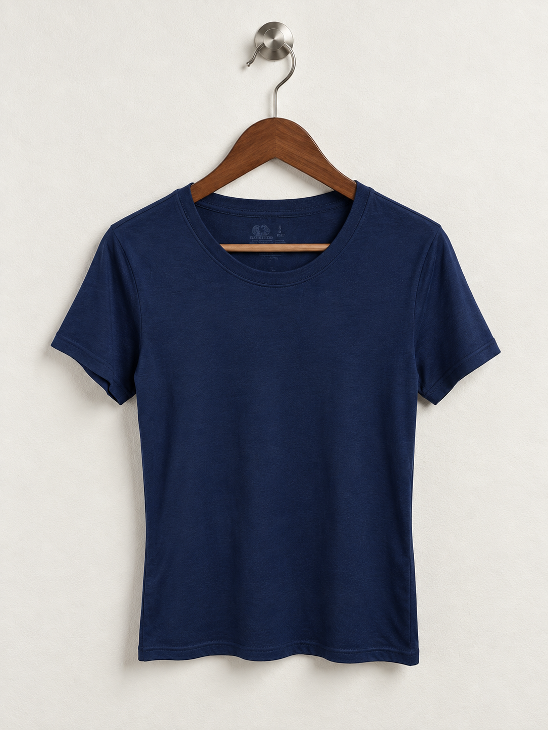 Fruit of the Loom Navy Blue 100% Cotton Crewneck T-Shirt - Size S