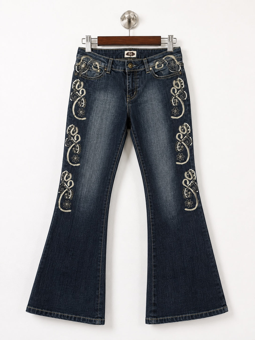 Y2K Embroidered Denim