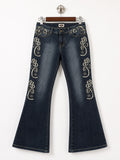 Y2K Embroidered Denim