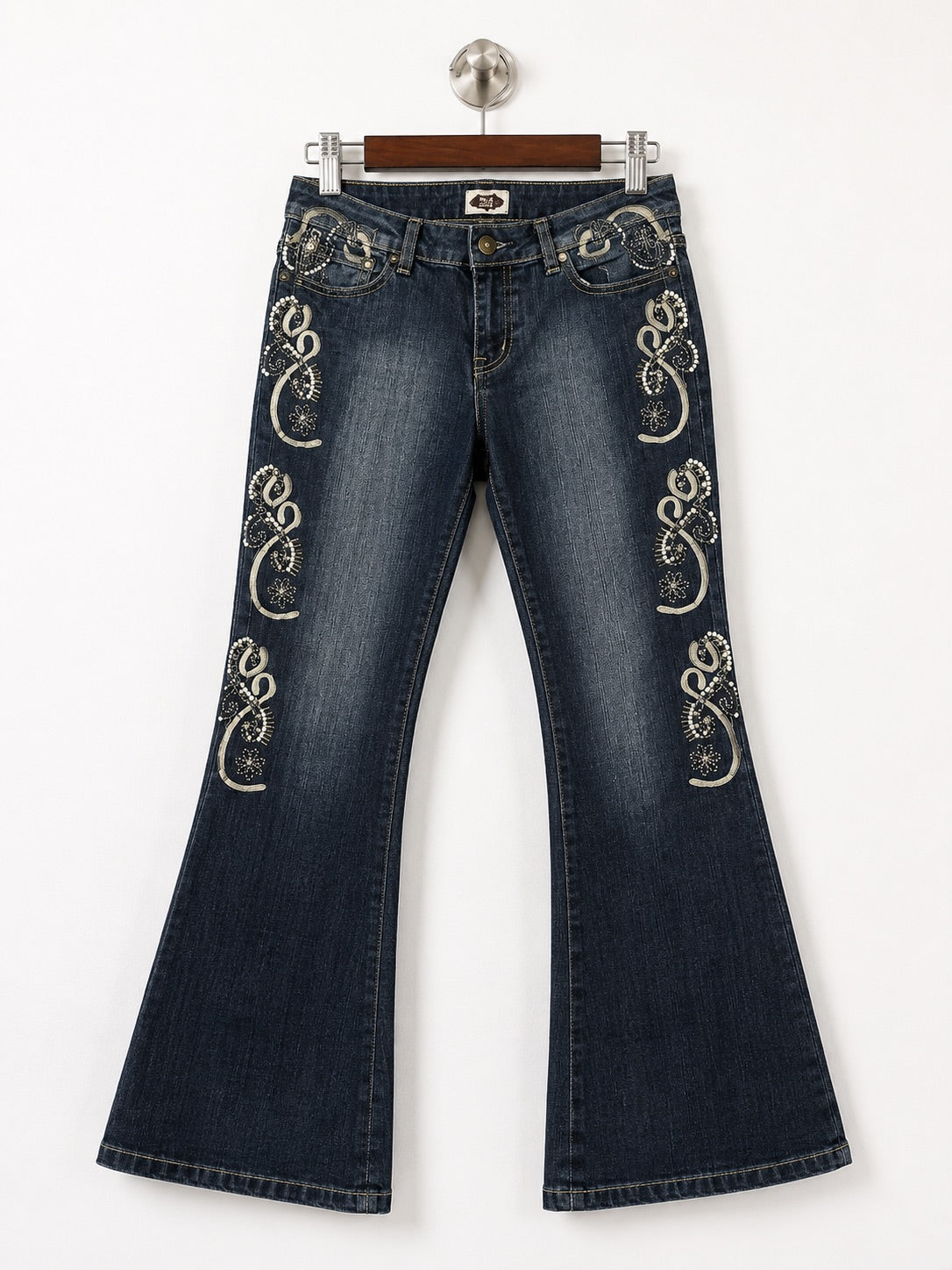 Y2K Embroidered Denim
