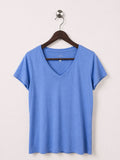 BLUE Women’s V-Neck T-Shirt Size - L