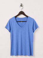 BLUE Women’s V-Neck T-Shirt Size - L