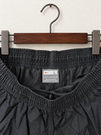 Nike Men's Grey & Black Athletic Shorts with Yellow Swoosh Size - L
