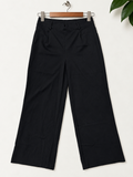 Women’s Black Wide Leg Poly Pants