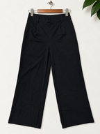 Women’s Black Wide Leg Poly Pants