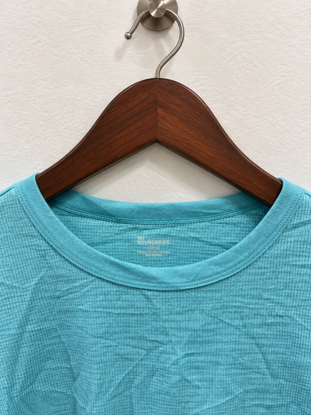 No Boundaries Waffle Knit Short Sleeve Crop Top