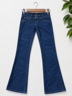 Hudson Women's Low Rise Dark Blue Flared Leg Denim Jeans
