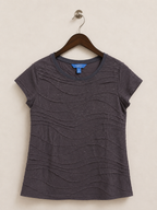 Charcoal Textured Wave Women’s Tshirt – Size M