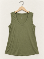 A New Day Women’s Olive Sleeveless Tank Top Size-L