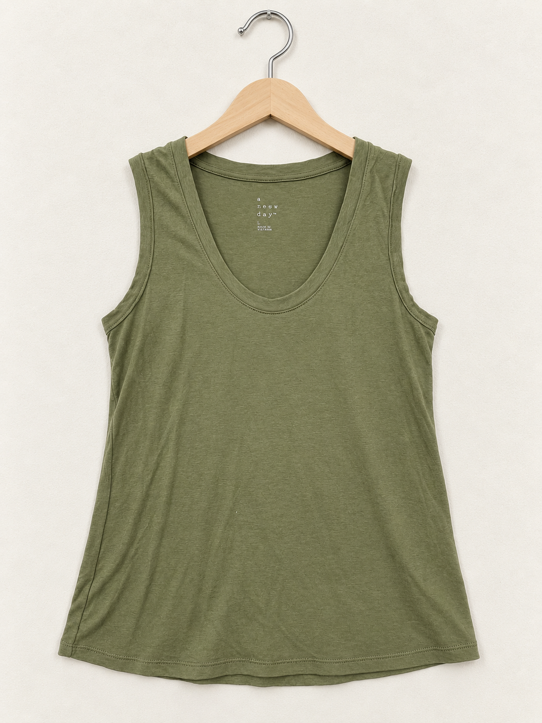 A New Day Women’s Olive Sleeveless Tank Top Size-L
