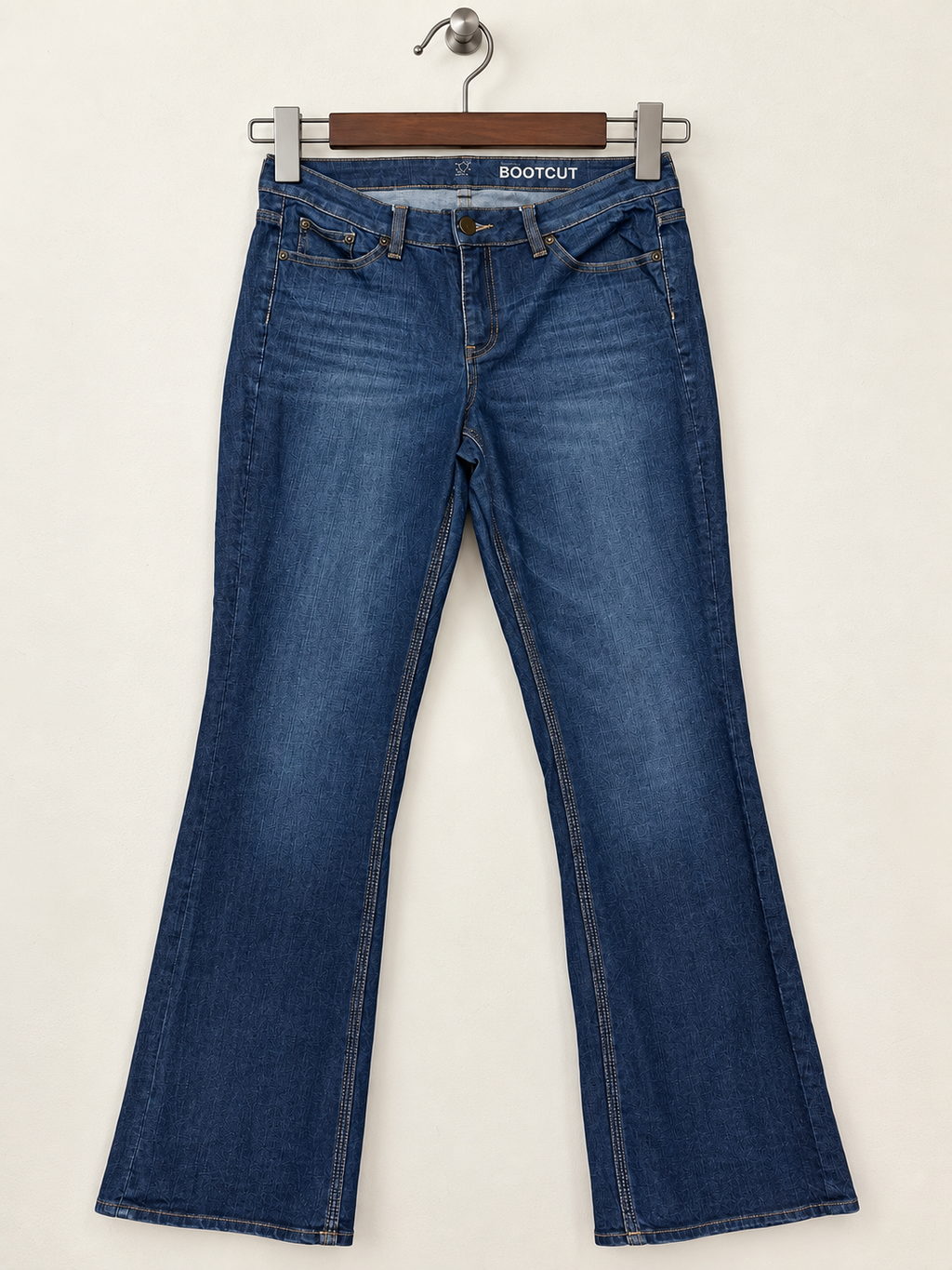 NY&C Women's Dark Wash Low-Rise Bootcut Jeans