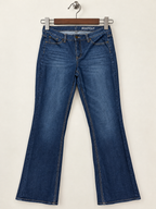 NY&C Women's Dark Wash Low-Rise Bootcut Jeans