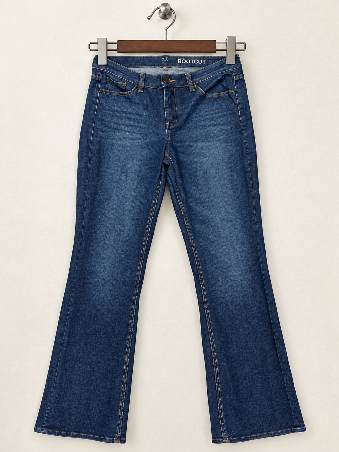 NY&C Women's Dark Wash Low-Rise Bootcut Jeans