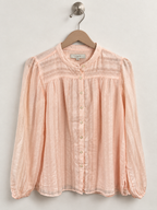 LOFT Women's Blush Pink Textured Shirt