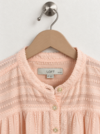 LOFT Women's Blush Pink Textured Shirt