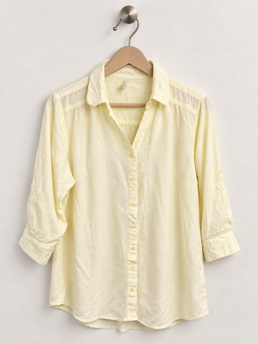 Recap Women's Pastel Yellow Button-Down Shirt - Size XXL