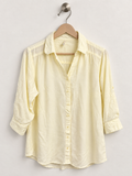 Recap Women's Pastel Yellow Button-Down Shirt - Size XXL