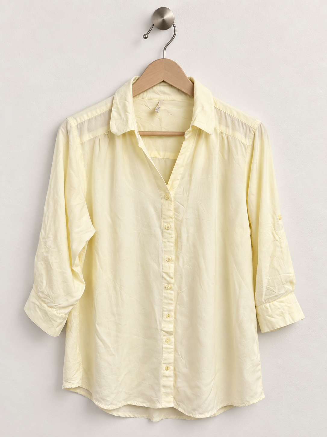 Recap Women's Pastel Yellow Button-Down Shirt - Size XXL