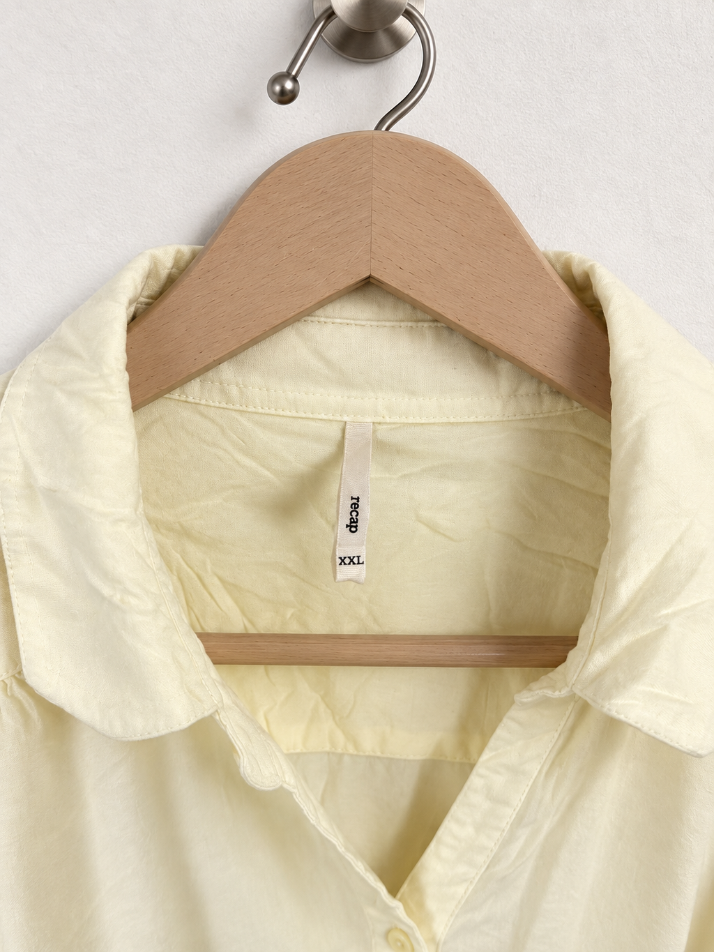 Recap Women's Pastel Yellow Button-Down Shirt - Size XXL