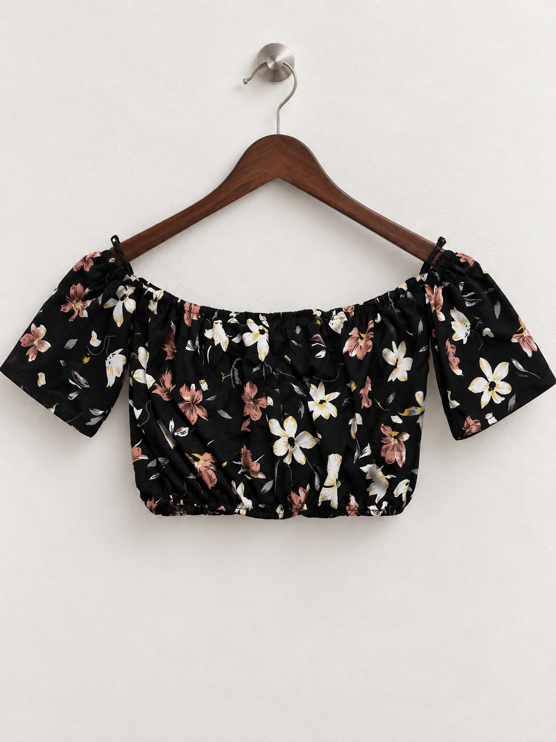 Women's Floral Off-Shoulder Crop Top