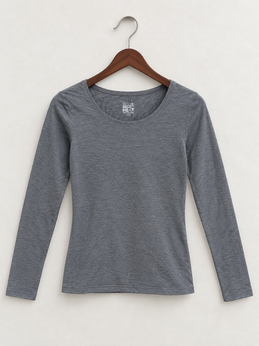 32 Degrees Heat Women's Scoop Neck Lightweight Long Sleeve Tshirt - Grey (Size M)