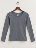 32 Degrees Heat Women's Scoop Neck Lightweight Long Sleeve Tshirt - Grey (Size M)