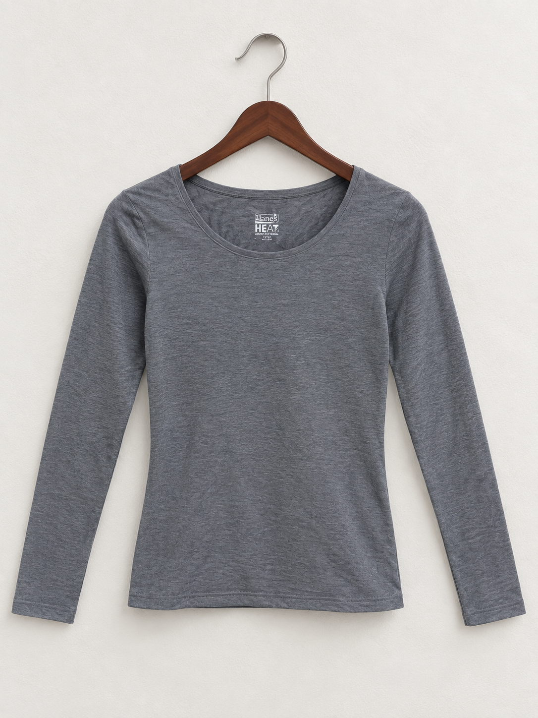 32 Degrees Heat Women's Scoop Neck Lightweight Long Sleeve Tshirt - Grey (Size M)