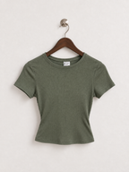 H&M Divided Ribbed Fitted Top - Size S