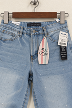Cali 1850 Light Wash Rhinestone Embellished Jeans