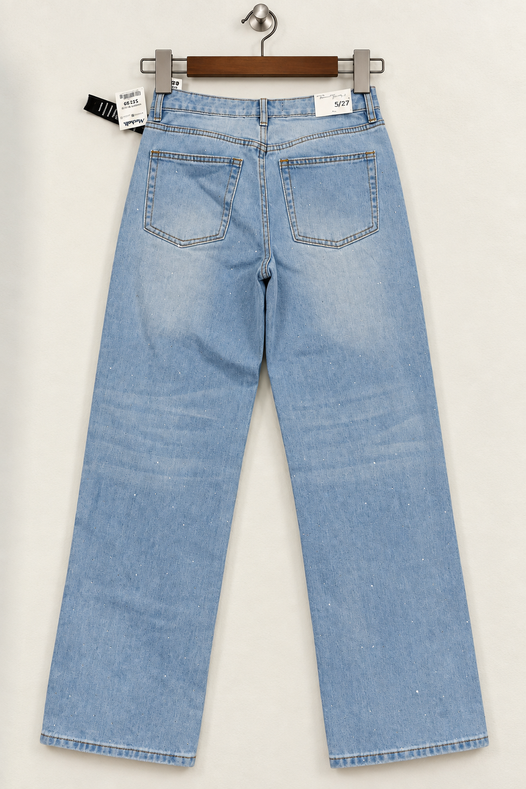 Cali 1850 Light Wash Rhinestone Embellished Jeans