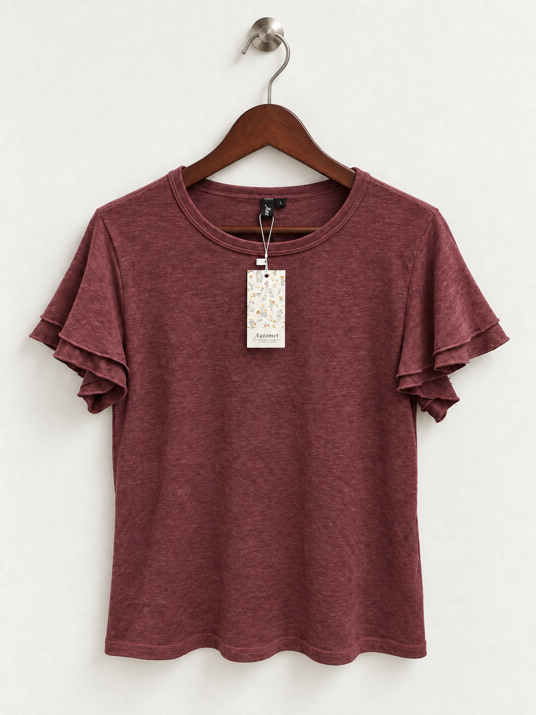 Automet Women’s Short Sleeve Crewneck Summer Tshirt - Size L