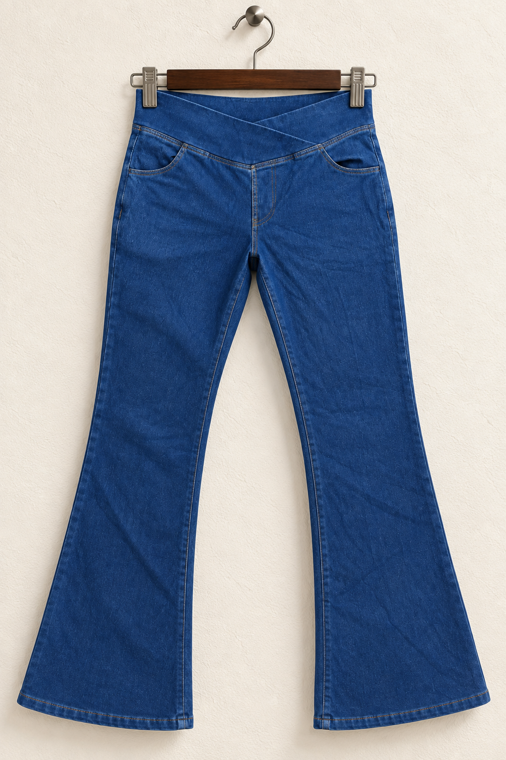 Women’s Crossover High-Rise Flare Denim Jeggings / Pants