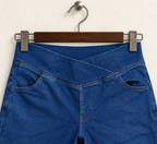 Women’s Crossover High-Rise Flare Denim Jeggings / Pants