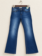 YMI Women’s Medium Wash Mid-Rise Flare Jeans
