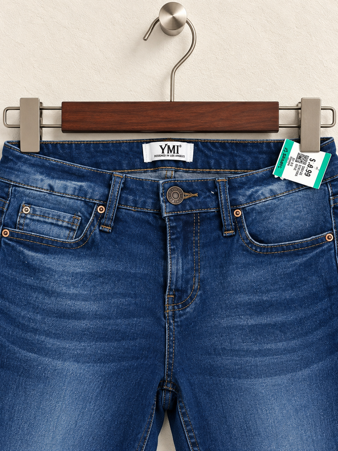 YMI Women’s Medium Wash Mid-Rise Flare Jeans