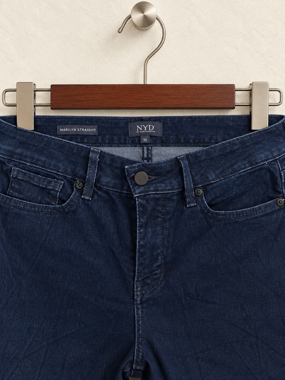 NYDJ Women’s Dark Wash Marilyn Straight Leg Jeans