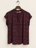 Reitmans Women’s Floral Mock Neck Cap Sleeve Top