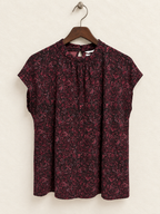 Reitmans Women’s Floral Mock Neck Cap Sleeve Top