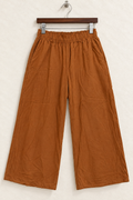 H&M Women's Brown Wide-Leg Elastic Trousers