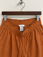 H&M Women's Brown Wide-Leg Elastic Trousers